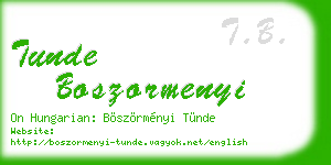 tunde boszormenyi business card